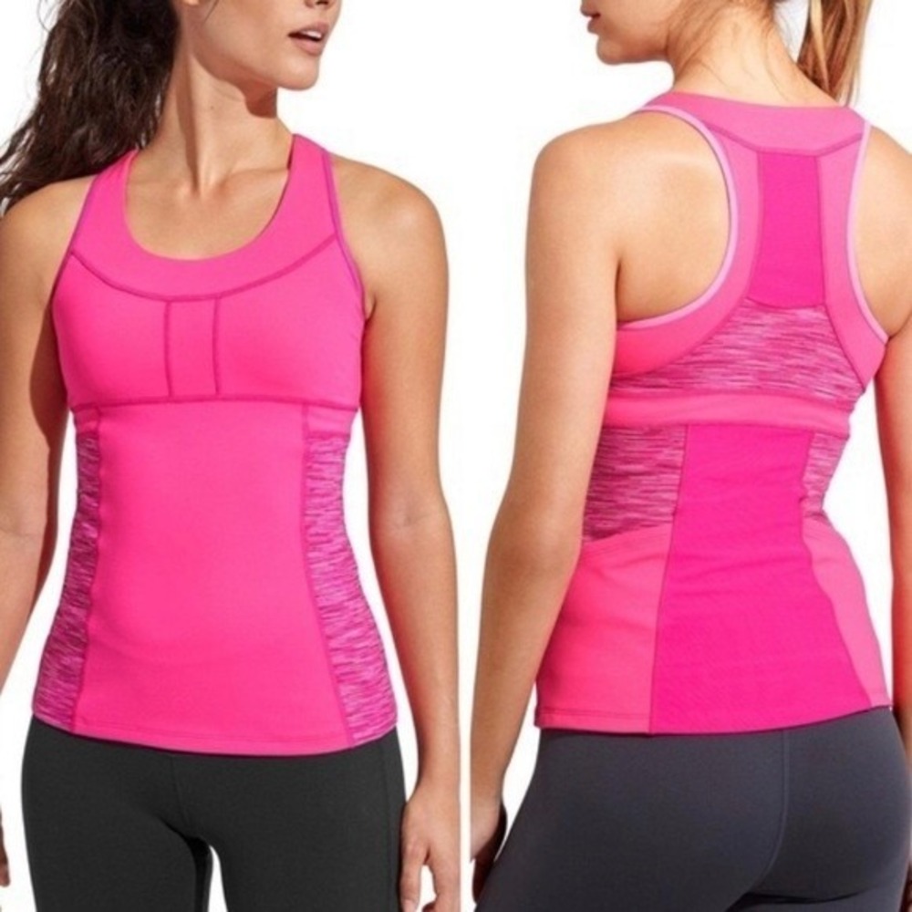 ATHLETA SPACEDYE RACER BACK TANK BRA SIZE XXS RUNNING, WORKOUT